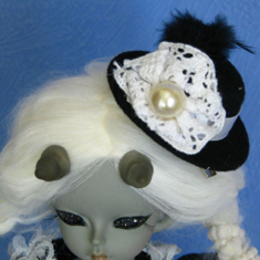 Заколка-шляпка черная